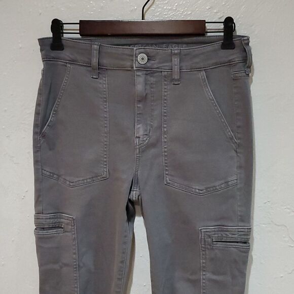 AEO Grey Hi Rise Jegging Size 8 Regular - Picture 2 of 7